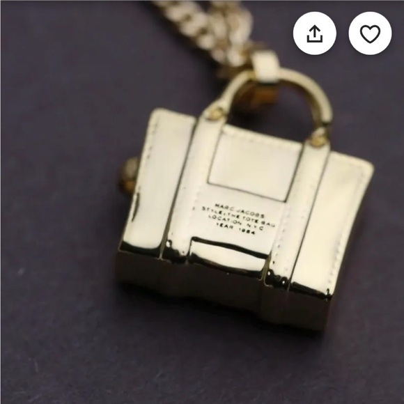 Marc Jacobs Gold Tote Bag Charm Necklace - Picture 3 of 7